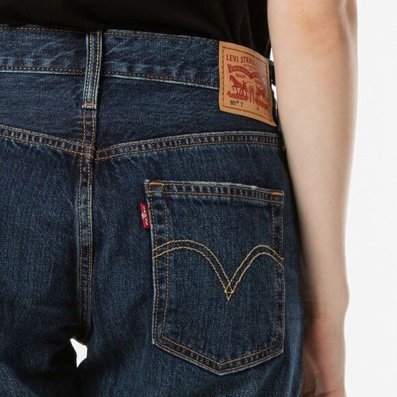 LEVI’S 501 T Tapered High Rise Denim Jeans Blue 26 - Picture 9 of 10